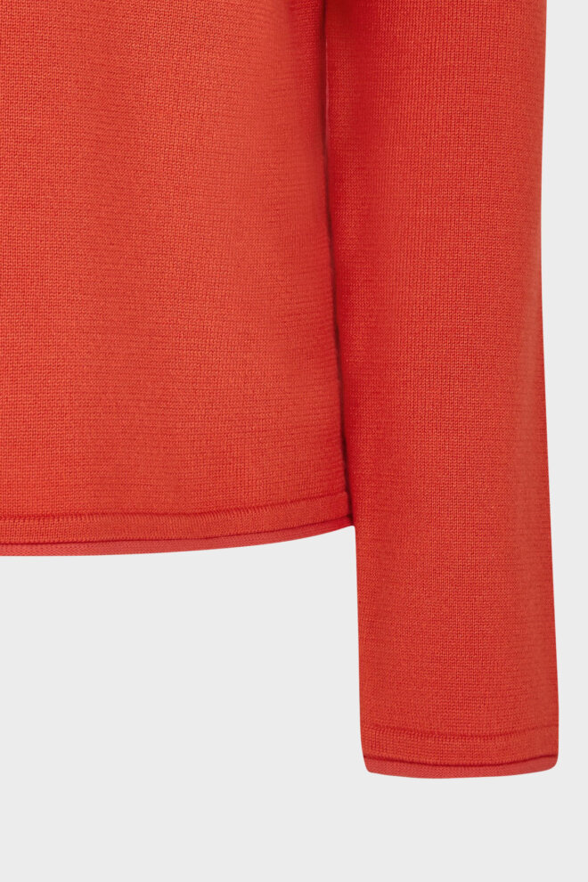 PULLOVER SRMARLA O-NECK ROLL EDGE FIESTA