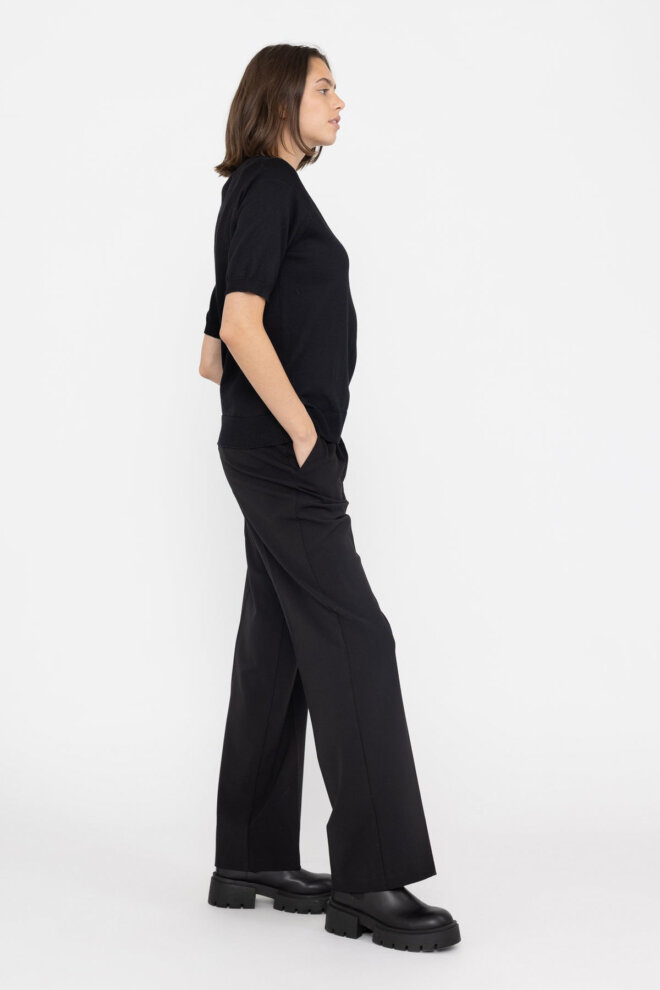 PULLOVER SRMARLA SS O-NECK KNIT BLACK