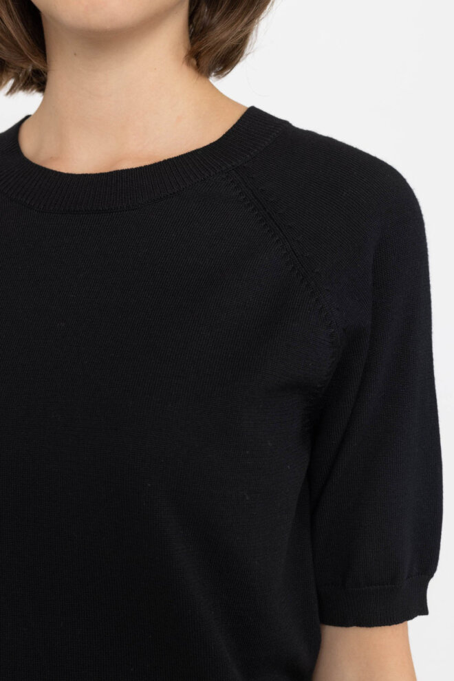 PULLOVER SRMARLA SS O-NECK KNIT BLACK