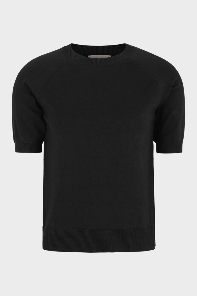 PULLOVER SRMARLA SS O-NECK KNIT BLACK