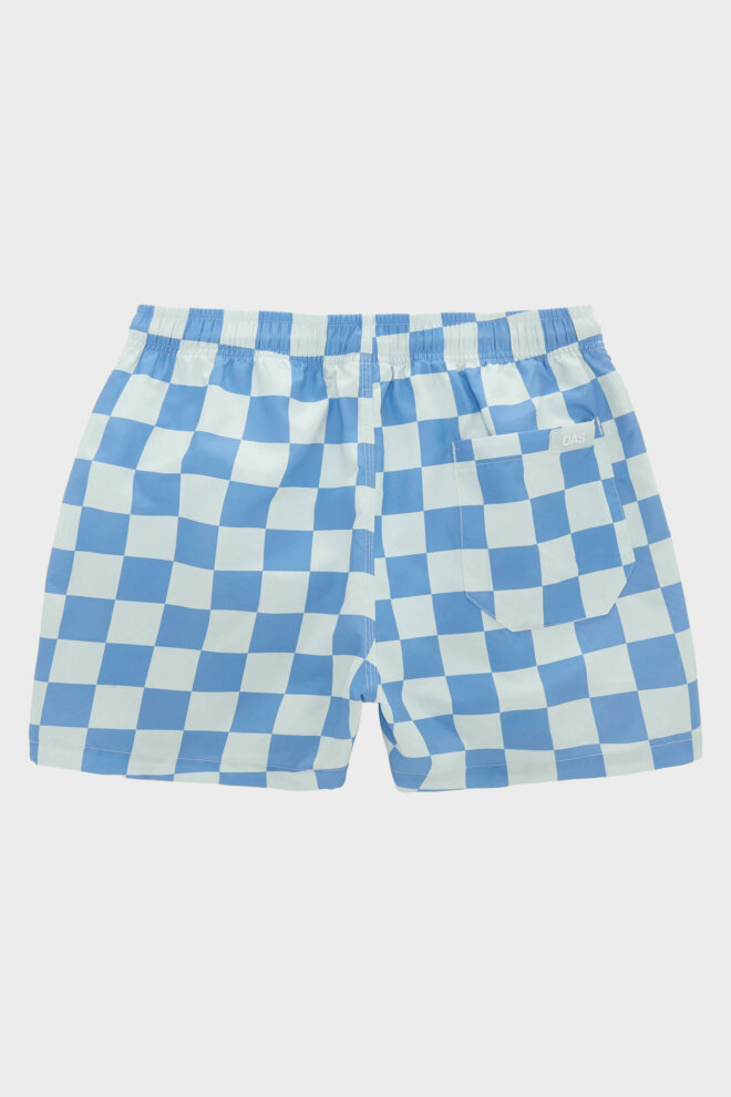 BADEHOSE BLUE CHESS SWIM SHORTS