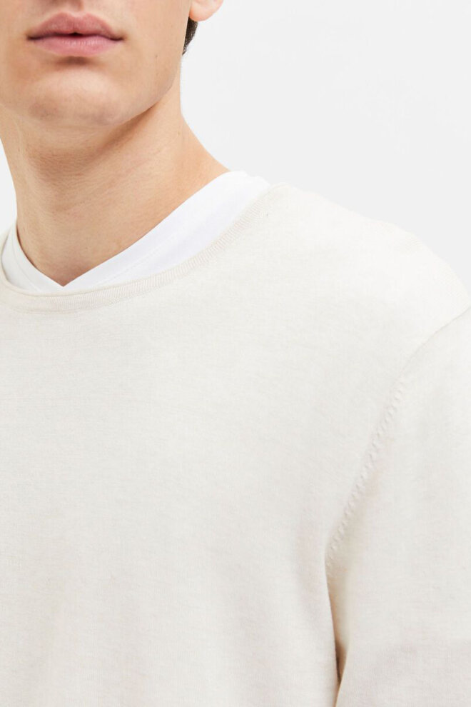 PULLOVER 16079774 SLHROME LS KNIT ANGORA