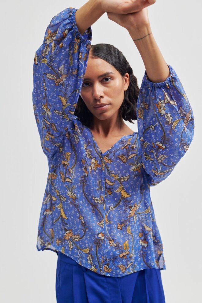 BLUSE LANTANA BLOUSE AMPARO BLUE
