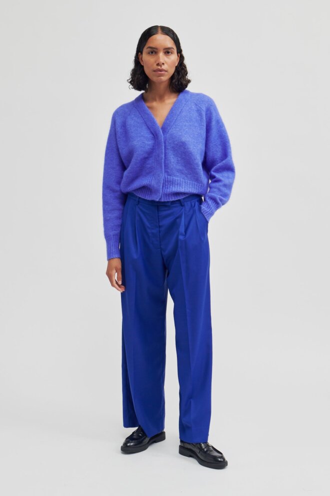 WESTE BROOK KNIT BOXY CARDIGAN AMPARO BLU