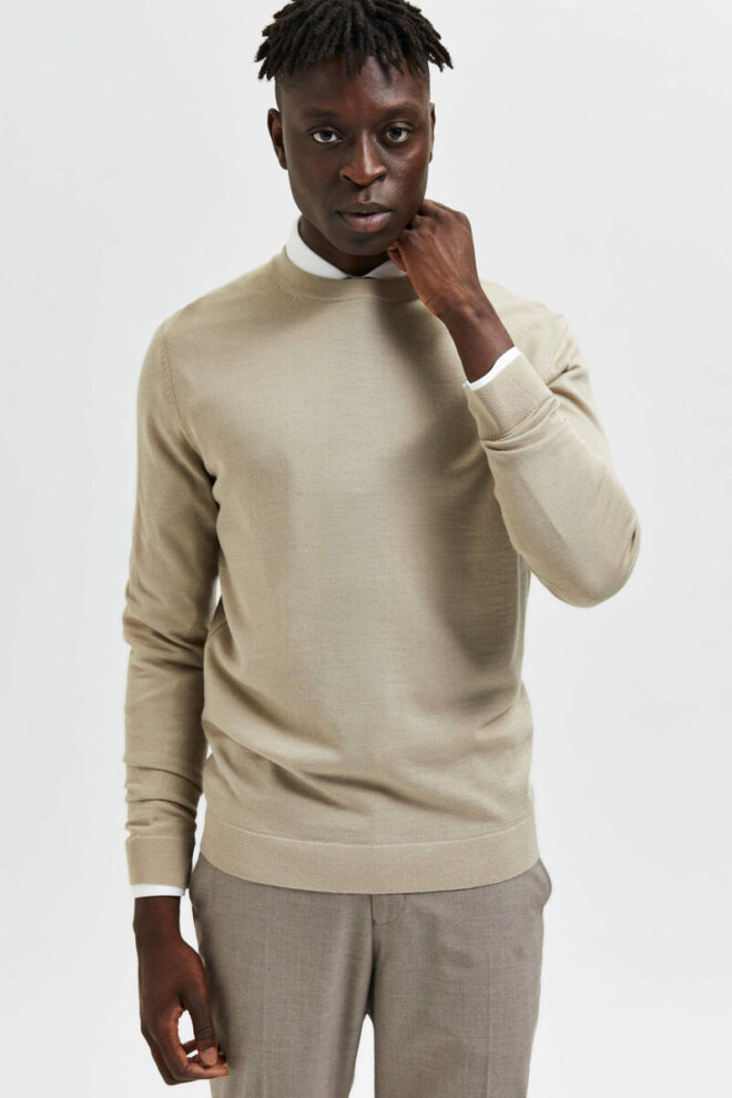 PULLOVER 16079772 SLHTOWN PURE CASHMERE