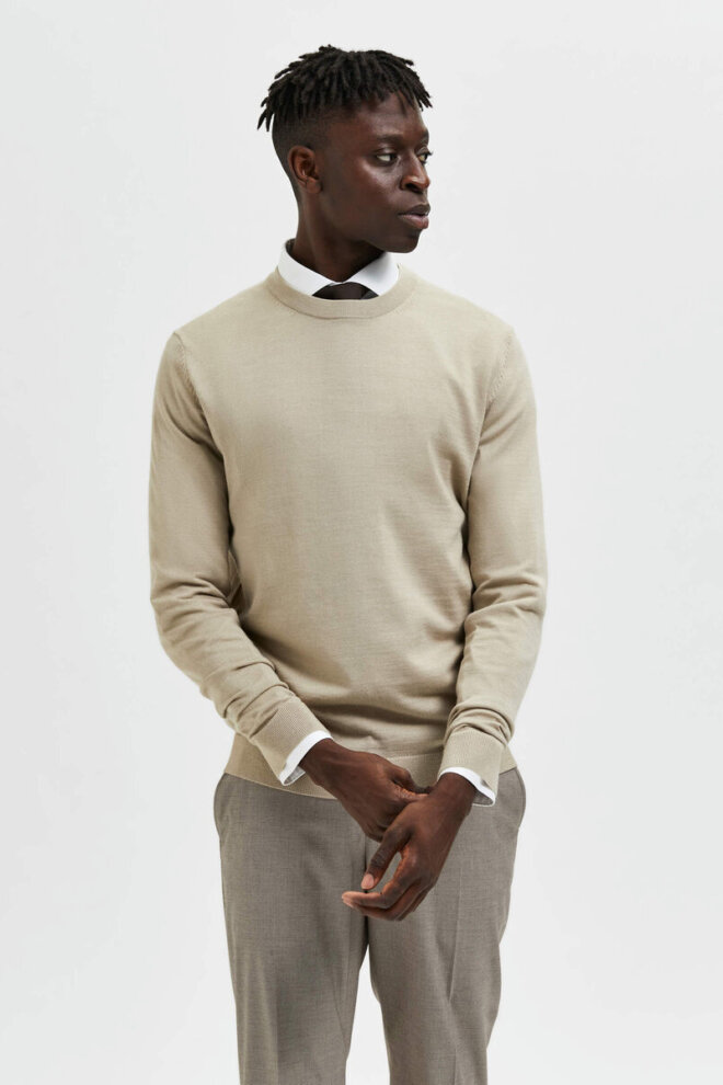 PULLOVER 16079772 SLHTOWN PURE CASHMERE