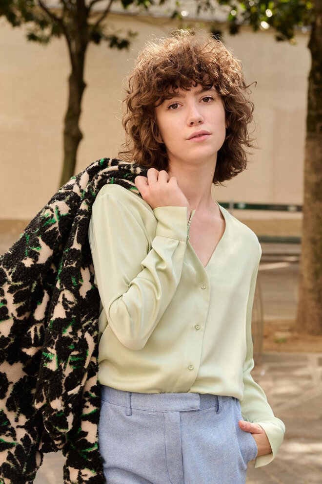 BLUSE BENA SHIRT L/S 4015 LIGHT MINT