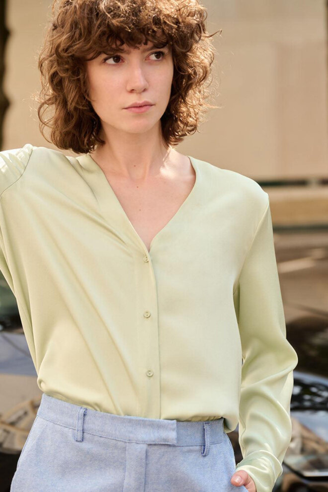 BLUSE BENA SHIRT L/S 4015 LIGHT MINT