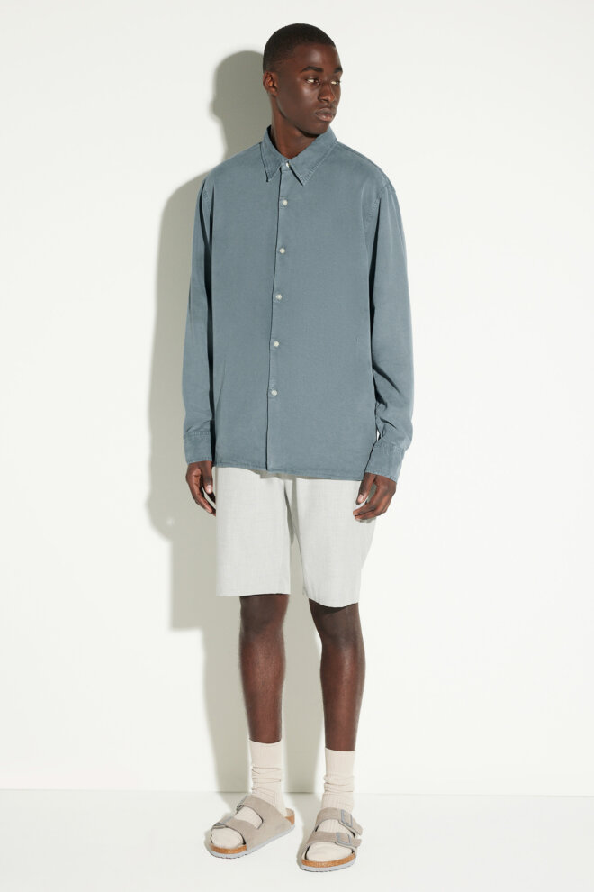 HEMD OSSIAN TENCEL ENGLISH BLUE