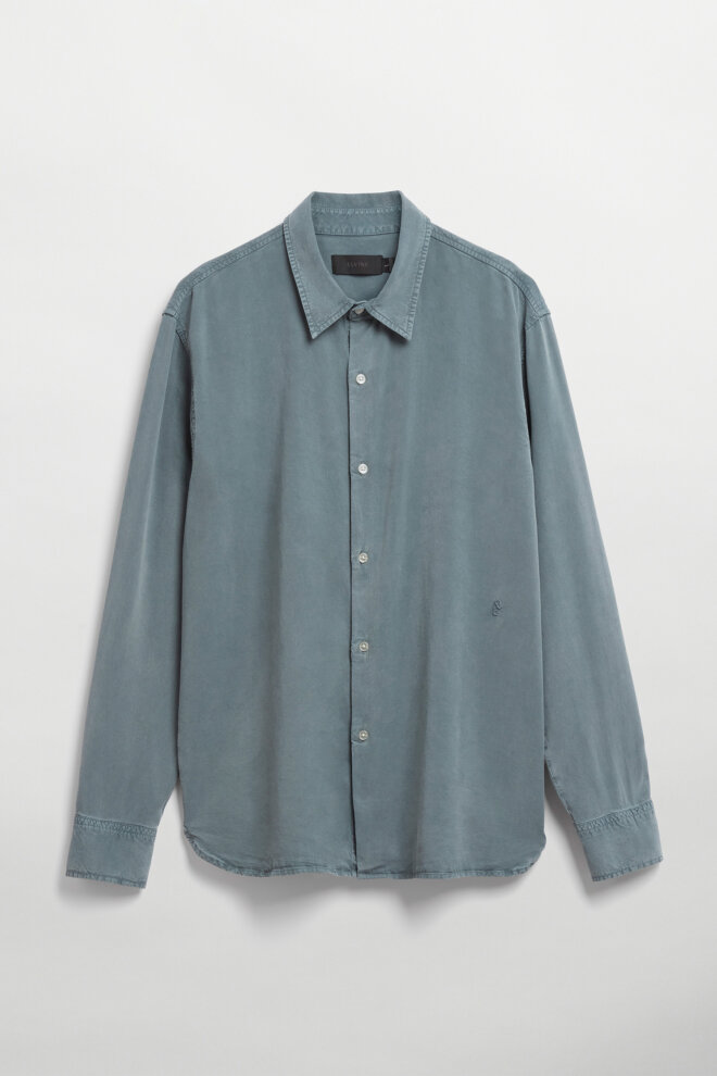 HEMD OSSIAN TENCEL ENGLISH BLUE