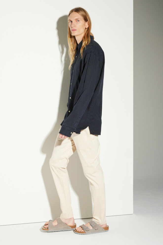 HEMD OSSIAN TENCEL DARK NAVY