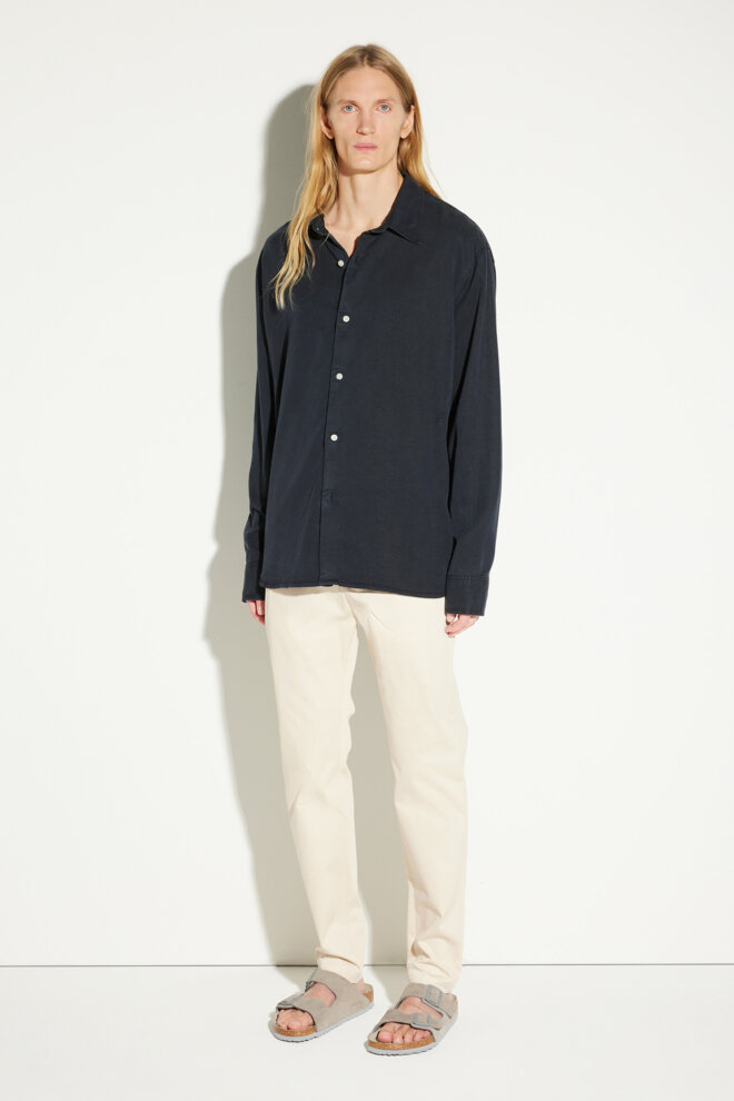 HEMD OSSIAN TENCEL DARK NAVY
