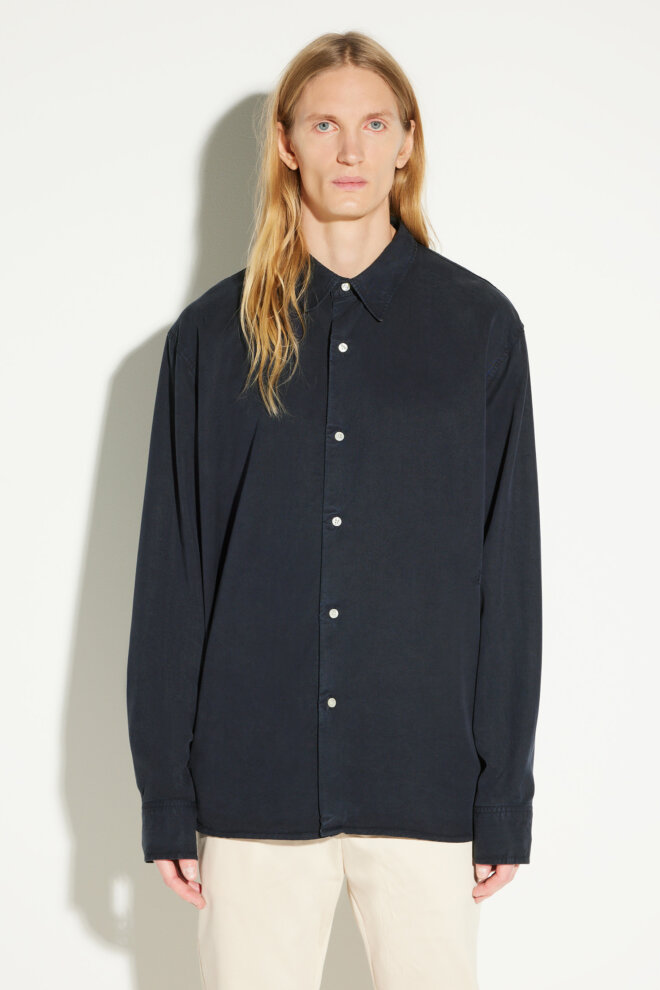 HEMD OSSIAN TENCEL DARK NAVY