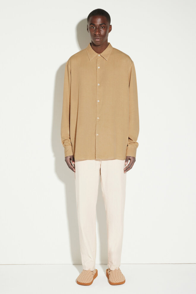 HEMD OSSIAN TENCEL KHAKI