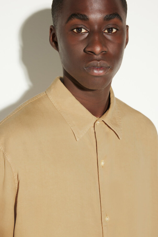 HEMD OSSIAN TENCEL KHAKI