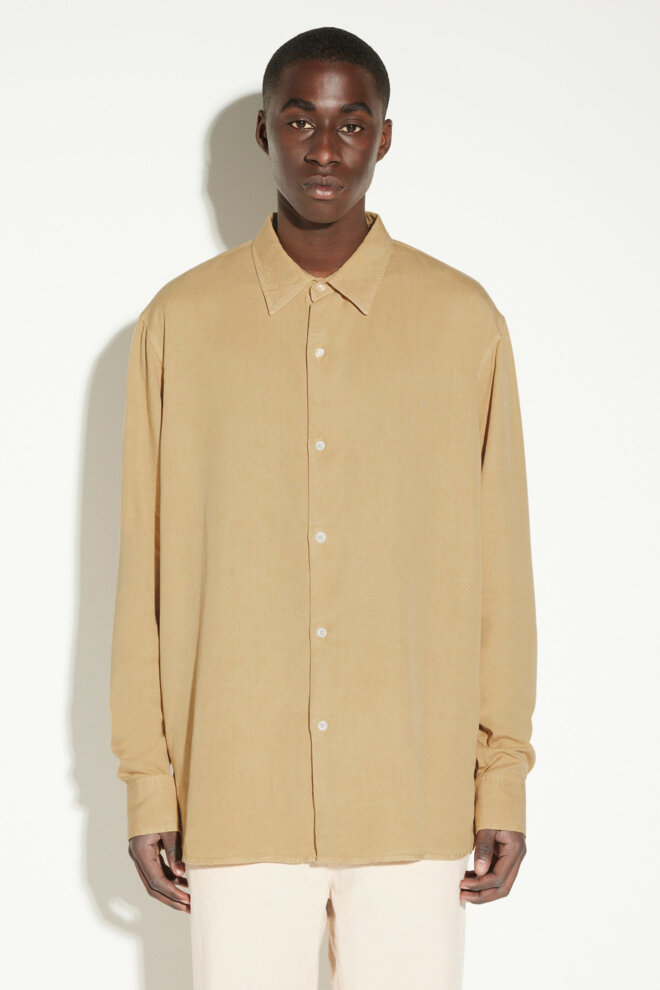 HEMD OSSIAN TENCEL KHAKI