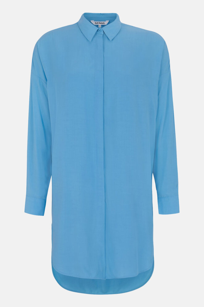 BLUSE SRFREEDOM LONG SHIRT AZURE BLUE