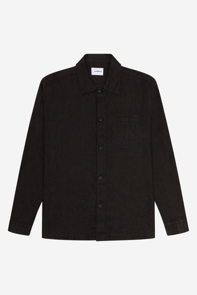 HEMD BRENTI LINEN SHIRT BLACK