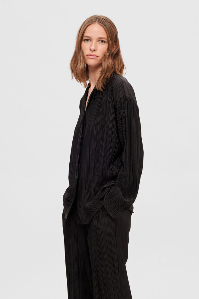 BLUSE 16090284 SLFELLIE LS BLACK