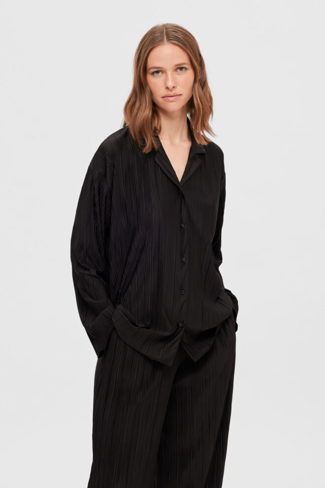 BLUSE 16090284 SLFELLIE LS BLACK