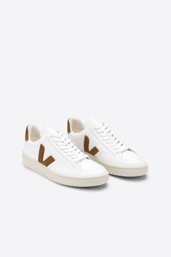 SNEAKER XD0202322A V-12 LEATHER WHITE CAMEL