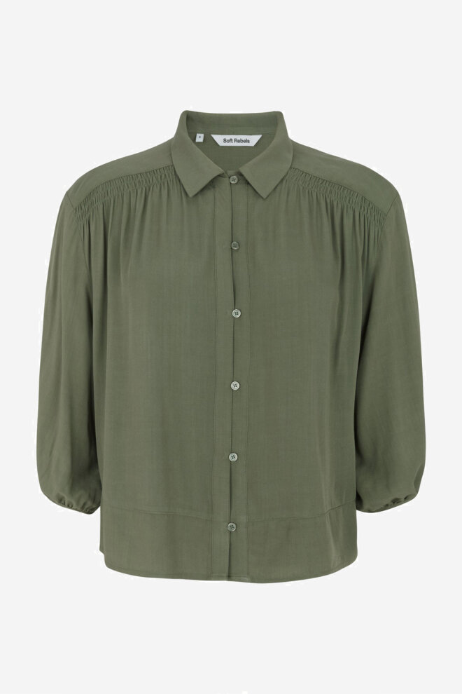 BLUSE SRMYLA SHIRT DEEP LICHEN GREEN