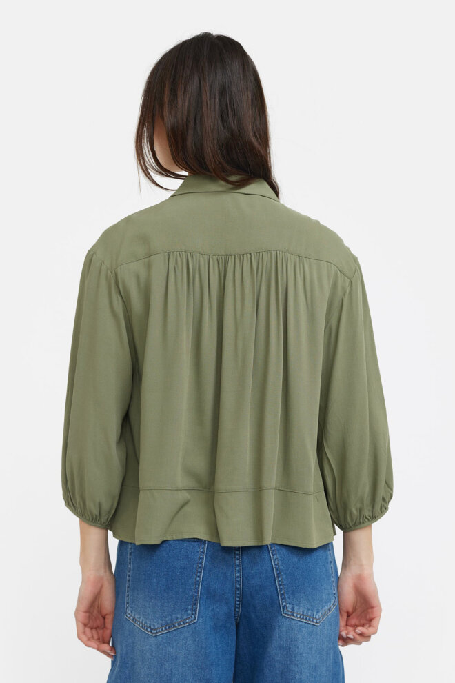 BLUSE SRMYLA SHIRT DEEP LICHEN GREEN