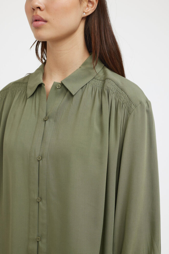 BLUSE SRMYLA SHIRT DEEP LICHEN GREEN