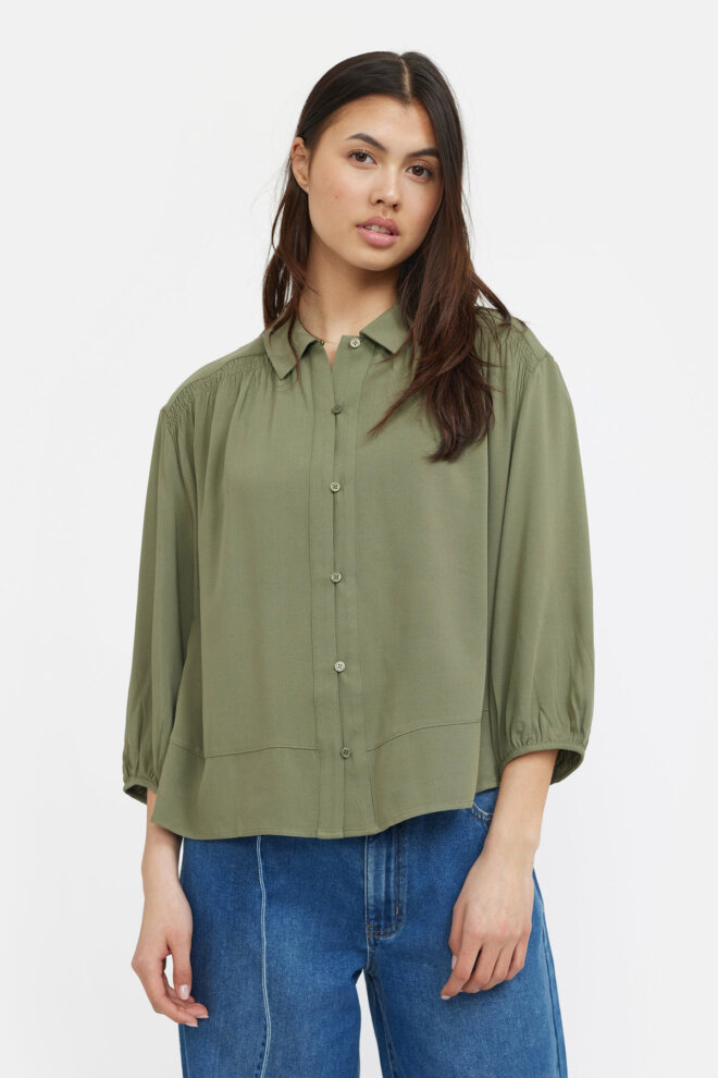 BLUSE SRMYLA SHIRT DEEP LICHEN GREEN