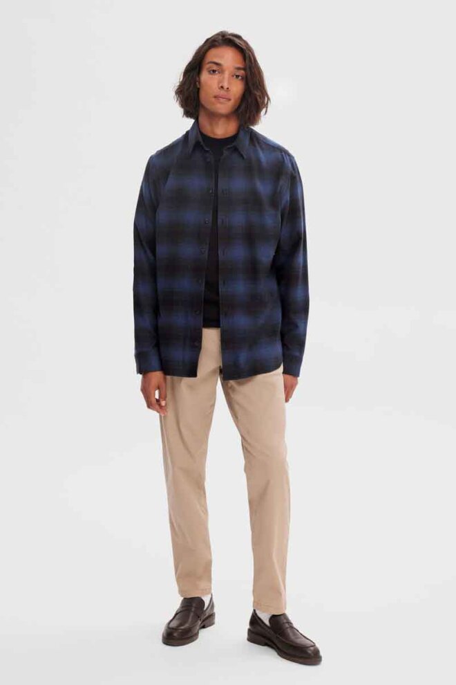 PULLOVER 16090148 SLHTOWN MOCK BLACK