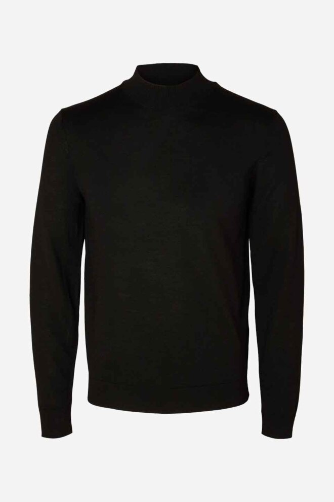 PULLOVER 16090148 SLHTOWN MOCK BLACK