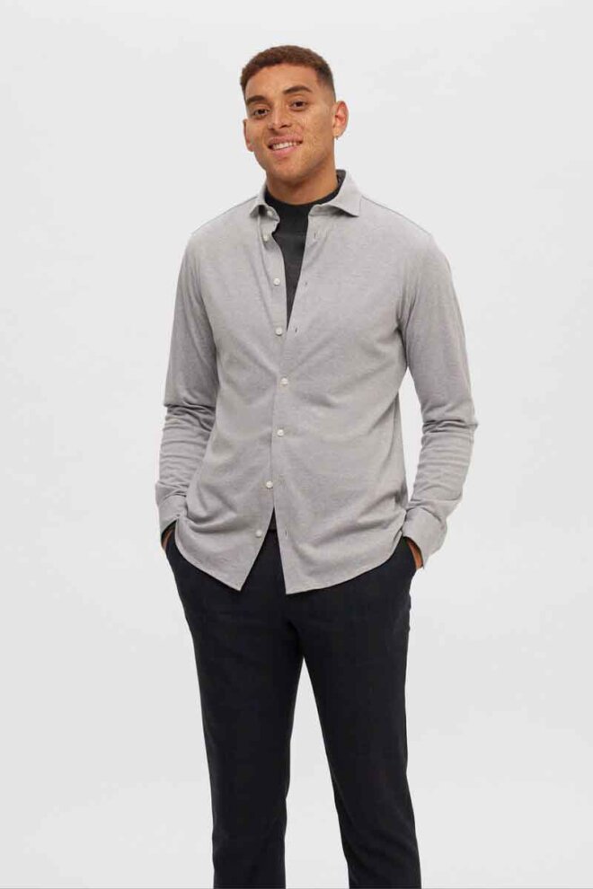 HEMD 16090208 SLHSLIMBOND PURE CASHMERE