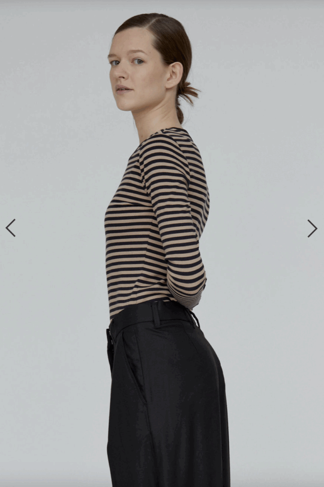 SHIRT LUDMILLA LS TEE GOTS BLACK/AMPHORA