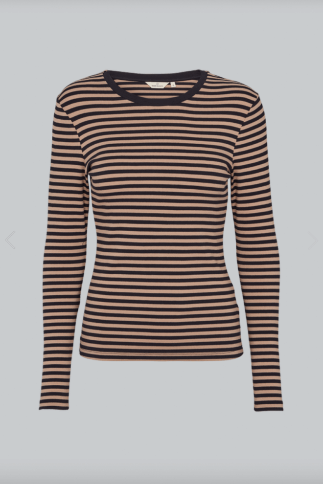 SHIRT LUDMILLA LS TEE GOTS BLACK/AMPHORA