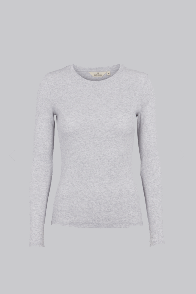 SHIRT LUDMILLA LS TEE GOTS LIGHT GREY
