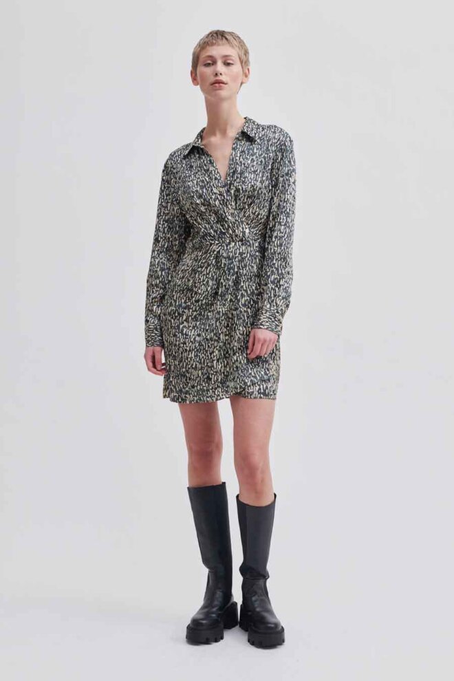 KLEID LUNA DRESS 7036 WOOLDLAND GRAY