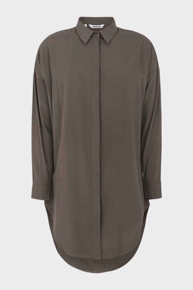 BLUSE SRFREEDOM LONG SHIRT COFFEE