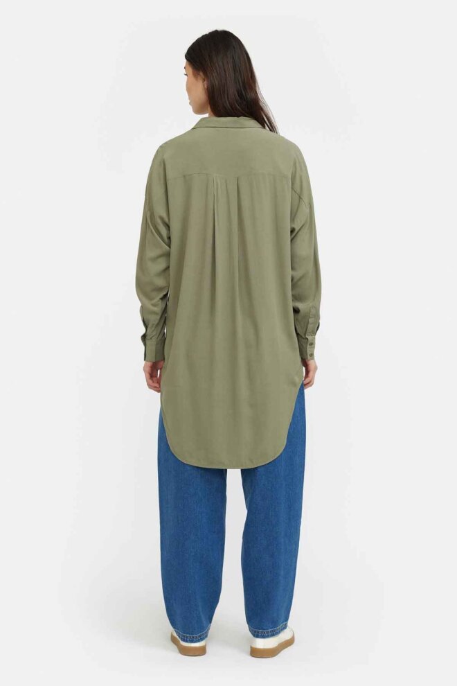 BLUSE SRFREEDOM LONG SHIRT DEEP LICHEN GR