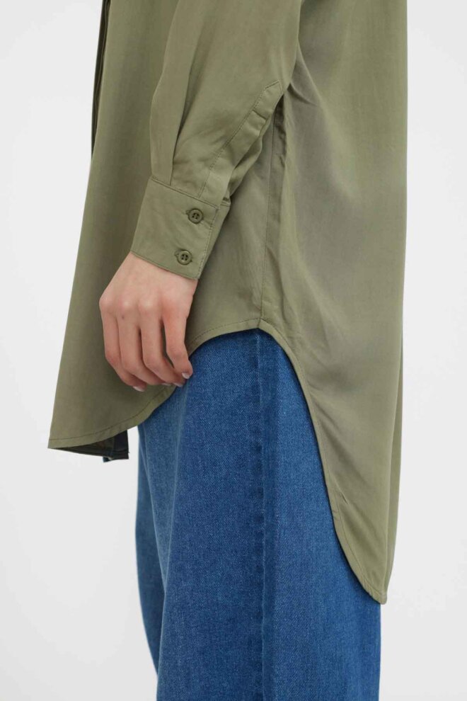 BLUSE SRFREEDOM LONG SHIRT DEEP LICHEN GR