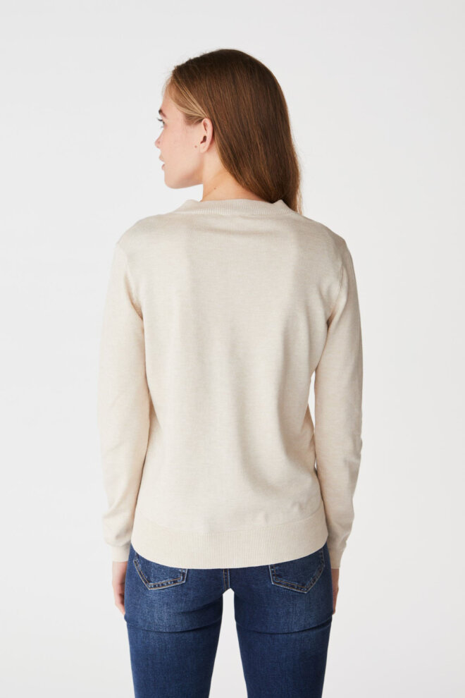 WESTE SRMARLA CARDIGAN KNIT WHITECAP GREY