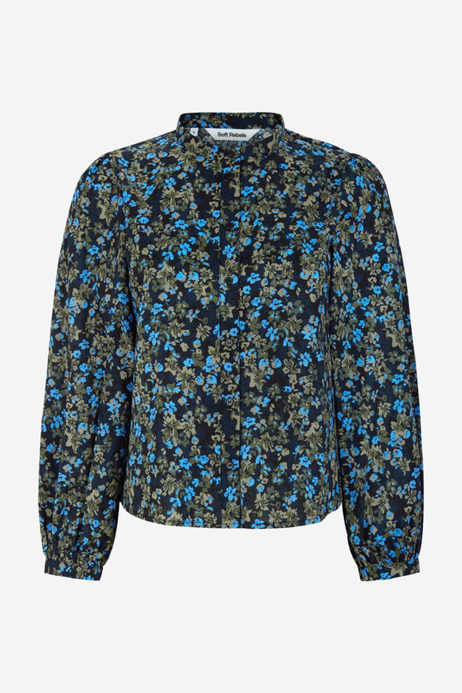 BLUSE SRRILO BRIELLA SHIRT FLOWER SILVER