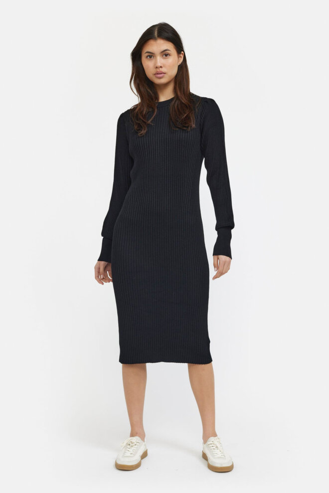 KLEID SRNOA DRESS KNIT BLACK