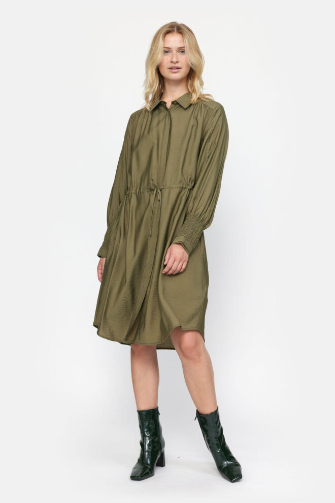 KLEID SRTASHA DRESS BURNT OLIVE