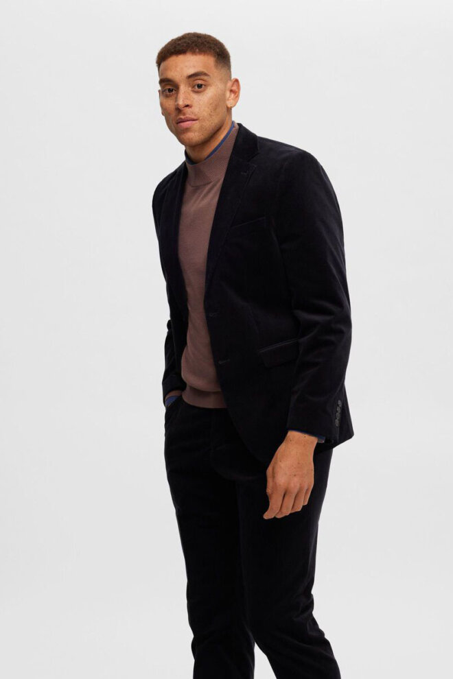 PULLOVER 16090148 SLHTOWN MERINO PEPPERCORN