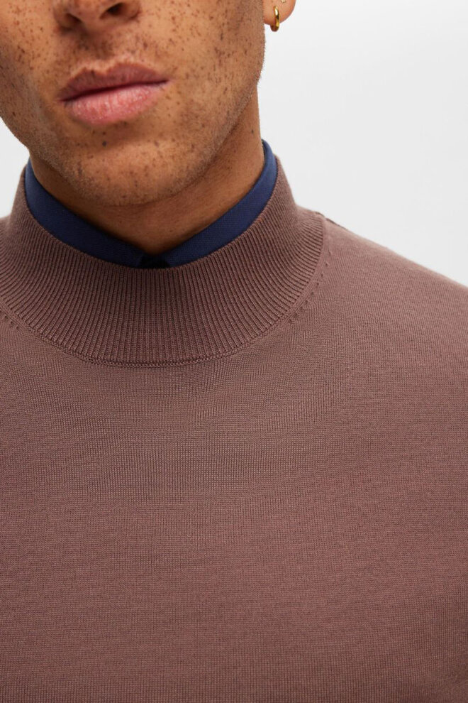 PULLOVER 16090148 SLHTOWN MERINO PEPPERCORN