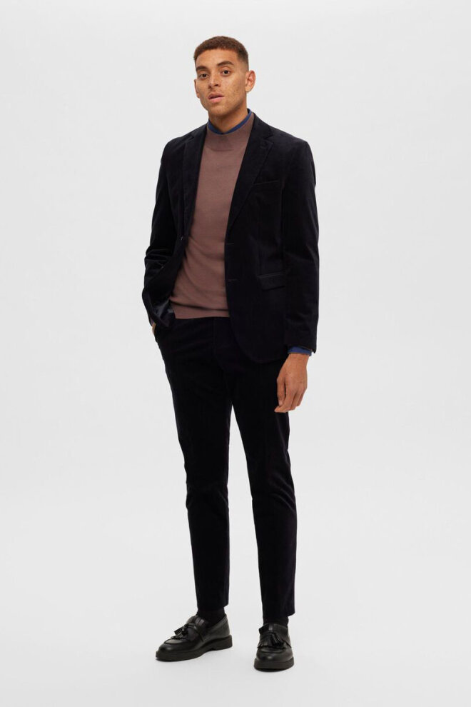 PULLOVER 16090148 SLHTOWN MERINO PEPPERCORN