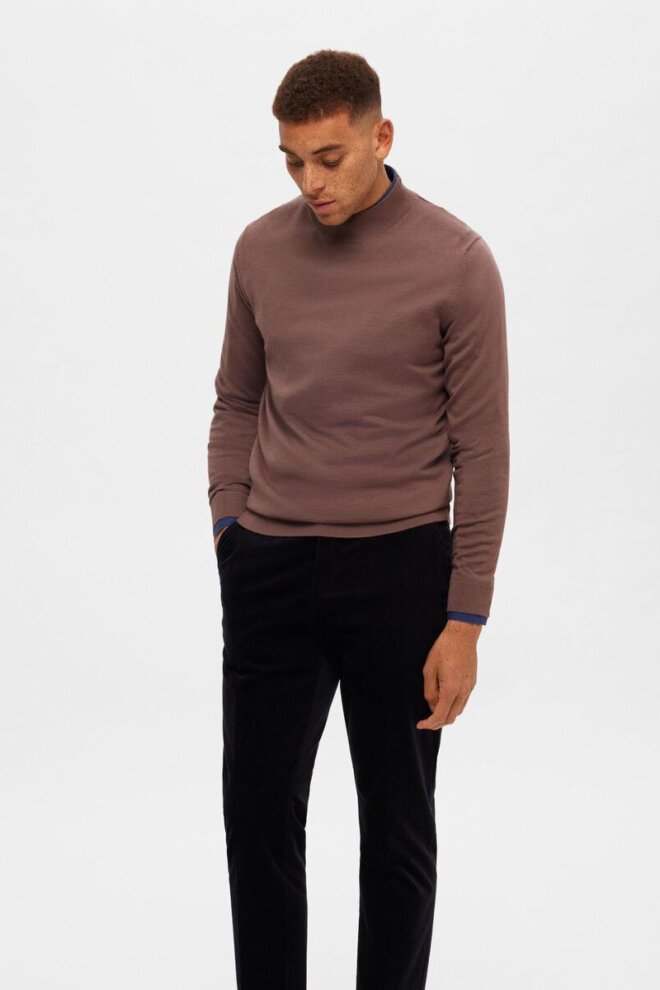 PULLOVER 16090148 SLHTOWN MERINO PEPPERCORN