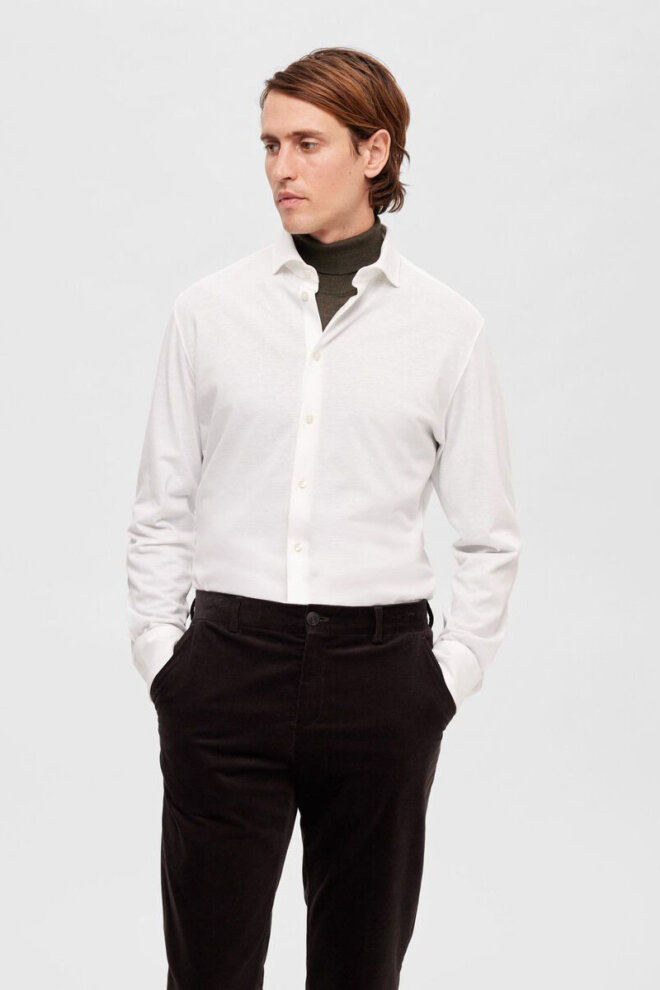 HEMD 16090208 SLHSLIMBOND BRIGHT WHITE