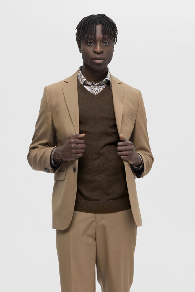 PULLOVER 16090147 SLHBERG LS V-NECK DEMITASS