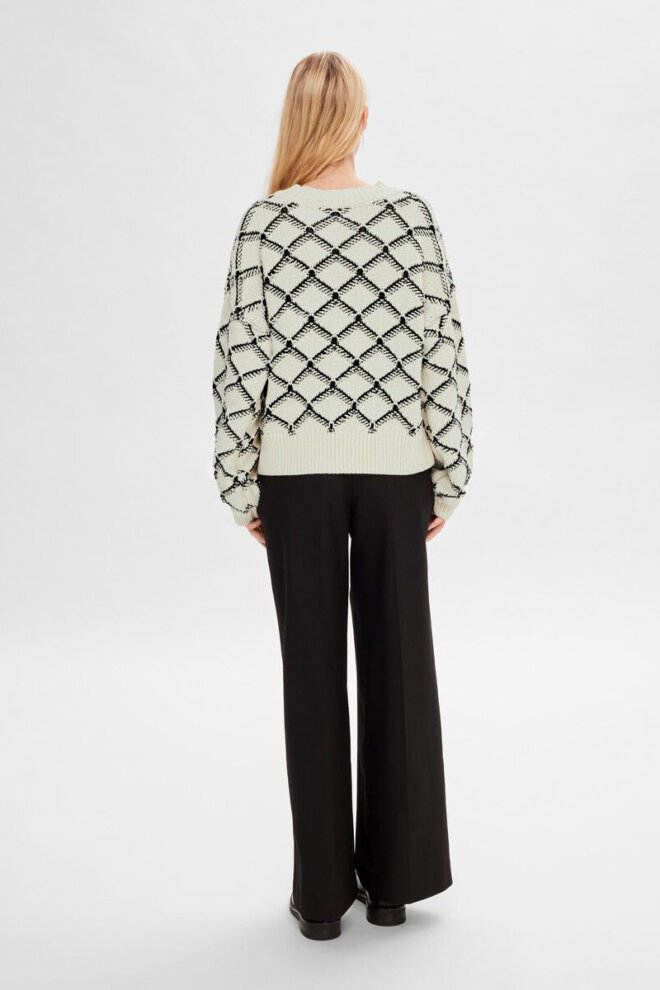 PULLOVER 16090316 SLFOLIVIA LS CROPPED BIRCH
